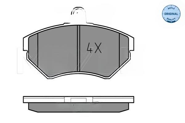 Комплект гальмівних накладок, дискове гальмо, Meyle 0252194516