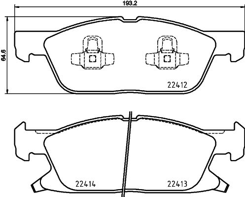 Комплект гальмівних накладок, дискове гальмо, Hella Pagid 8DB355024-981