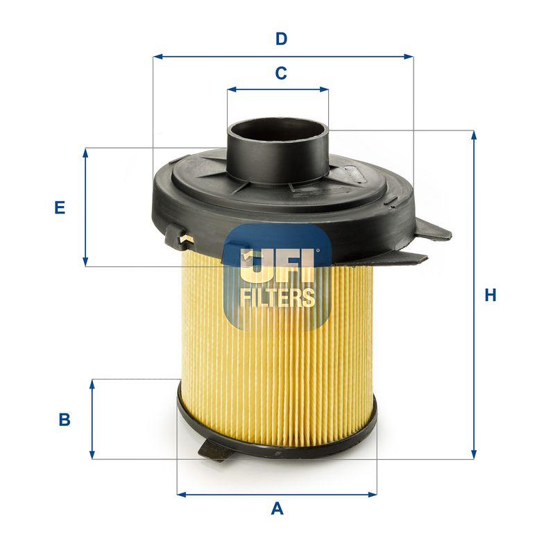 Повітряний фільтр, Ufi 27.845.02