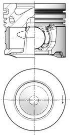 Поршень, CITROEN /FORD/PEUGEOT/VOLVO 1,6 HDI, Kolbenschmidt 41253600