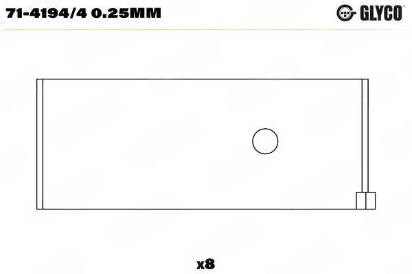 Підшипник шатуна, Glyco 71-4194/40.25MM