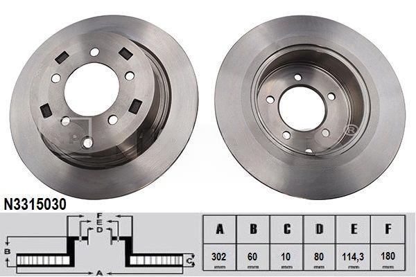 Гальмівний диск, Nipparts N3315030