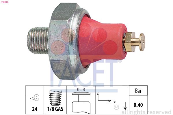 Гідравлічний вимикач, Toyota Hilux/Land Cruiser/Haice/Corolla/Carina/Mazda 626/323 0.8-4.2 81-, Facet 7.0016