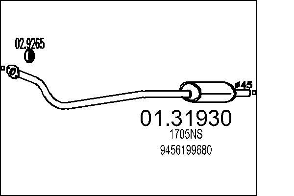 Додатковий глушник, Mts 01.31930