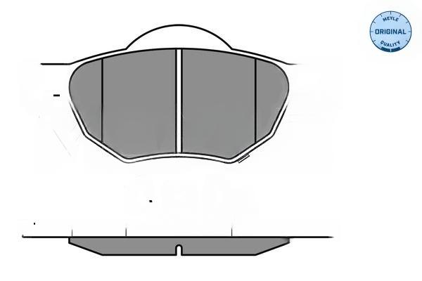Комплект гальмівних накладок, дискове гальмо, Meyle 0252372017/W
