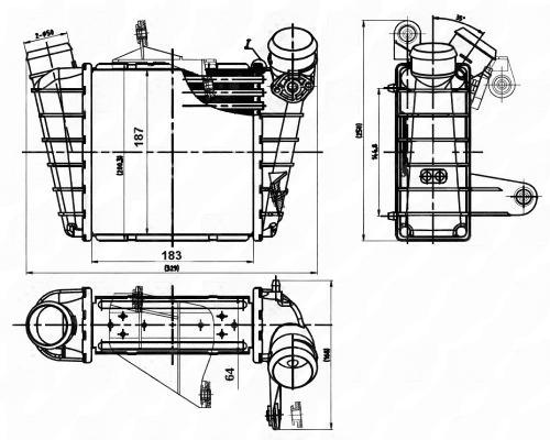 Охолоджувач наддувального повітря, SEAT Cordoba 02-, Nrf 30842