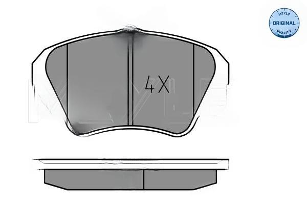 Комплект гальмівних накладок, дискове гальмо, Meyle 0252136819