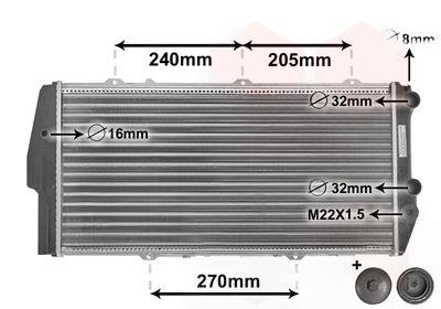 Радіатор, система охолодження двигуна, AUDI 100/200 MT/AT 84-89, Van Wezel 03002020