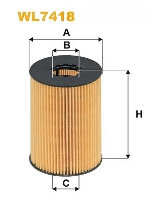 Оливний фільтр, фільтрувальний елемент, Wix Filters WL7418