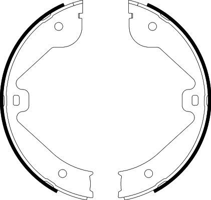 Комплект гальмівних колодок, стоянкове гальмо, VAG/PORSCHE/MB Q7/TOUAREG/CAYENNE/W164, Hella Pagid 8DA355050-601