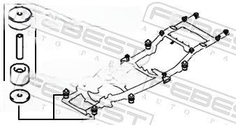 Опора, рама тз, Febest MSB-KBF2