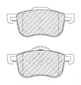 Комплект гальмівних накладок, дискове гальмо, Ferodo FDB1382