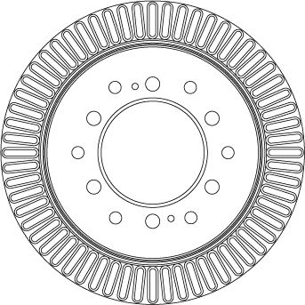Гальмівний диск, з вентиляцією, 312мм, кількість отворів 6, TOYOTA LAND CRUISER задн., вент., Trw DF4484
