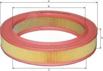 Повітряний фільтр, фільтрувальний елемент, OPEL ASCONA/VECTRA/OMEGA 1,8S, Mfilter A127