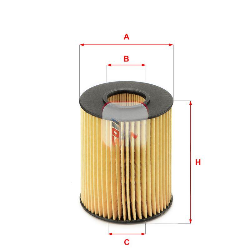 Оливний фільтр, фільтрувальний елемент, LEXUS/TOYOTA "2,0-2,3, Sofima S5077PE
