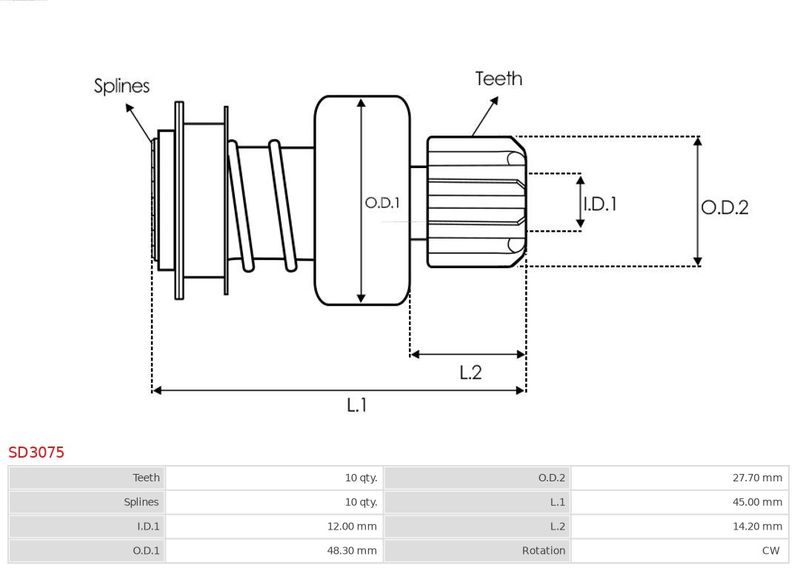 Механізм вільного ходу, стартер, Auto Starter SD3075