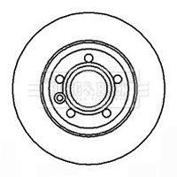 Гальмівний диск, повн., 280мм, кількість отворів 5, Borg & Beck BBD4214