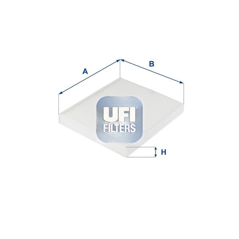 Фільтр, повітря у салоні, 20мм, пиловий фільтр, BMW X5 (E70/F15)/X6 (E71) 07-, Ufi 53.243.00