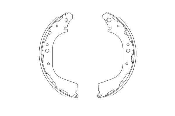 Комплект гальмівних колодок, Kavo Parts KBS-7411