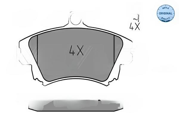 Комплект гальмівних накладок, дискове гальмо, Meyle 0252198317