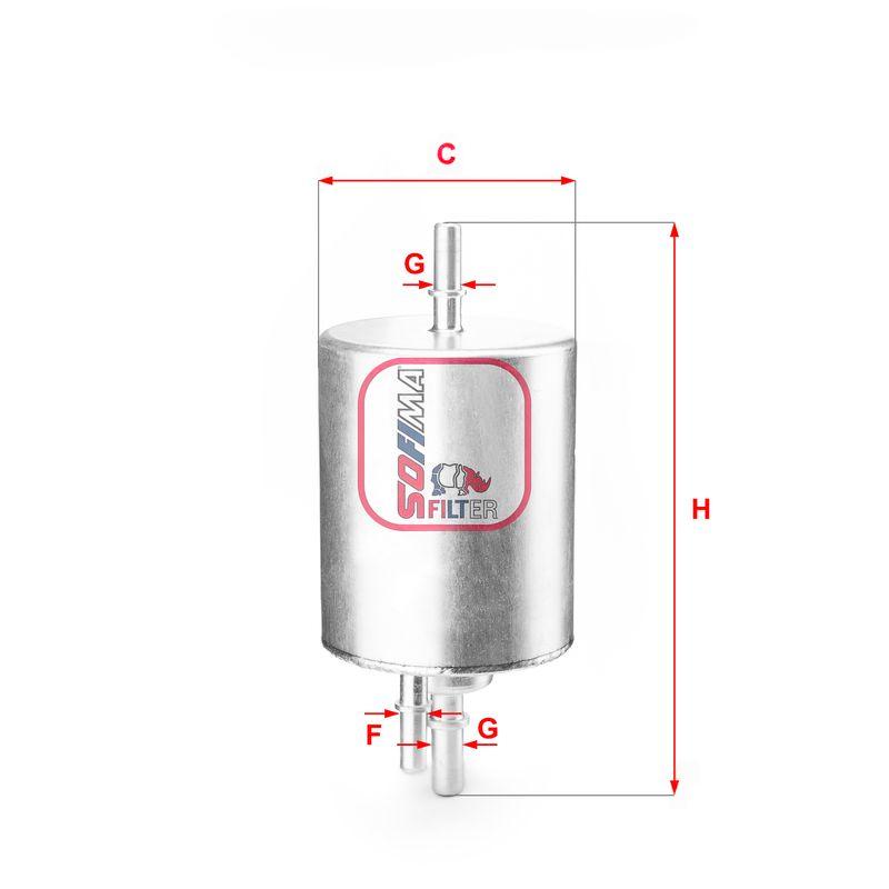 Фільтр палива, фільтрувальний елемент, AUDI "2,4-3,0 "04-11, Sofima S1830B