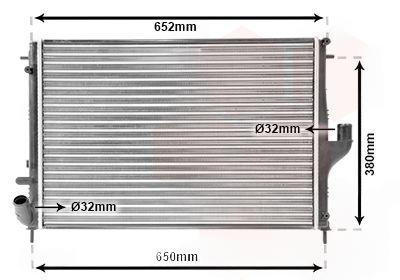 Радіатор, система охолодження двигуна, DUSTER/LOGAN/SANDERO +AC, Van Wezel 43002478