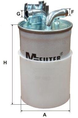 Фільтр палива, магістральний фільтр, AUDI A4, A6 2.5TDI V6 10/97-, VW PASSAT 2.5TDI V, Mfilter DF692