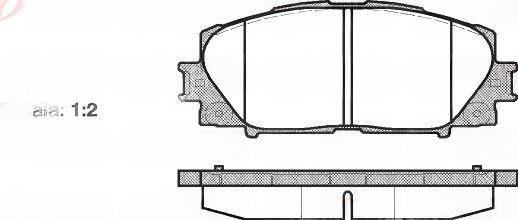 Комплект гальмівних накладок, дискове гальмо, Remsa 1224.00