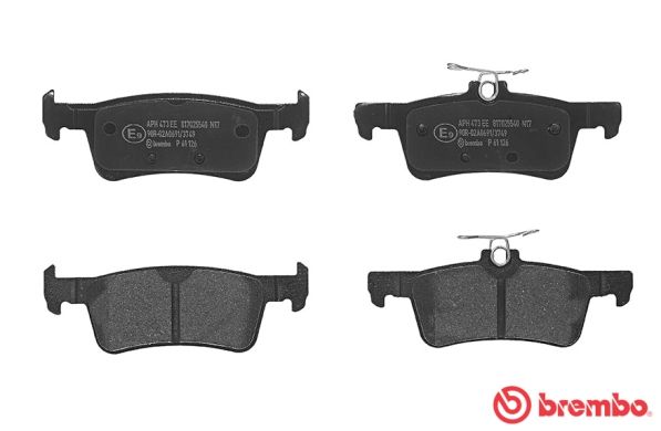 Комплект гальмівних накладок, дискове гальмо, Brembo P61126