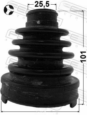 Гофрований кожух, приводний вал, Febest 0115-GSU35LHT