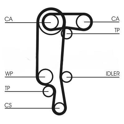 Водяний насос + зубчастий ремінь, VW Golf IV Bora 1,6i 16V 1,6FSI 16V (CT957WP2) ContiTech, Contitech CT957WP2