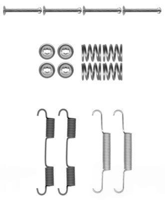 Комплект приладдя, колодка стоянкового гальма, Hella 8DZ355202-071