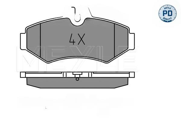 Комплект гальмівних накладок, дискове гальмо, Meyle 0252302118/PD