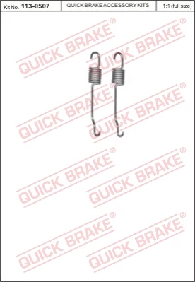 Ремонтний комплект, важіль стоянк. гальма (гальм. супорт), Quick Brake 113-0507