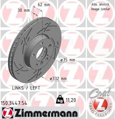 Гальмівний диск, Zimmermann 150.3447.54