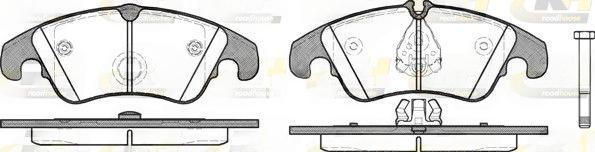 Комплект гальмівних накладок, дискове гальмо, Roadhouse 21304.10