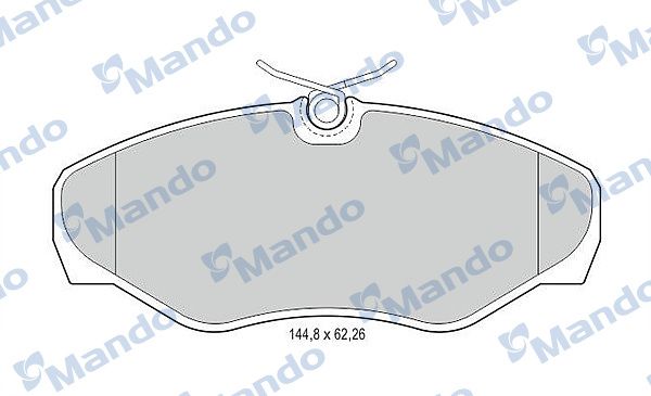 Комплект гальмівних накладок, дискове гальмо, Mando MBF015021