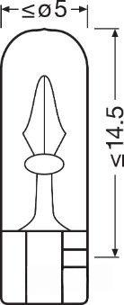 Лампа розжарювання, підсвічування приладів, STANDARD, Osram 2741