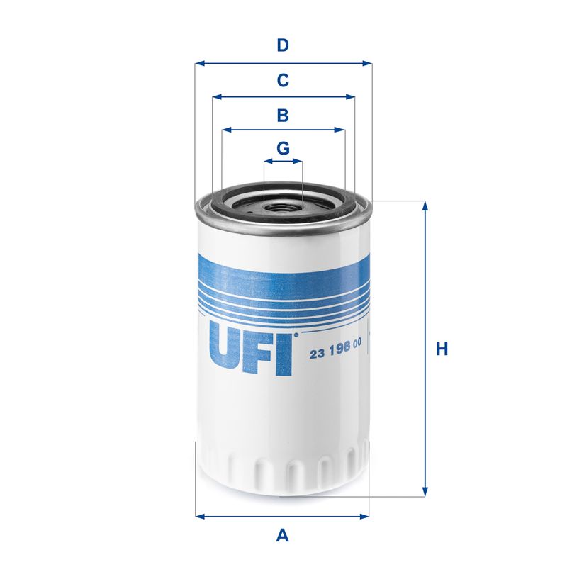 Оливний фільтр, Ufi 23.198.00