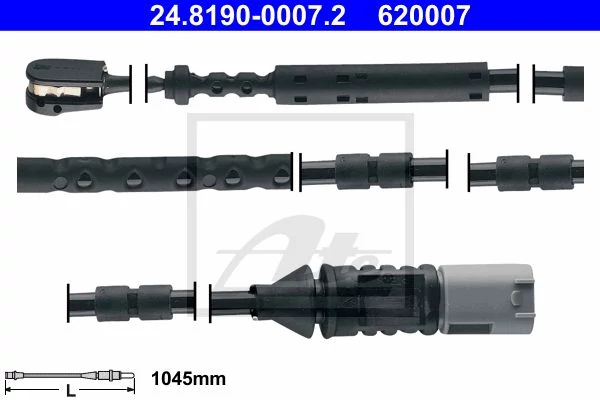 Конт. попер. сигналу, знос гальм. накл., Ate 24.8190-0007.2