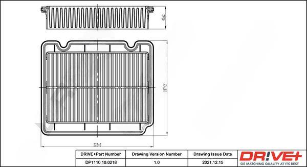 Повітряний фільтр, Dr!Ve+ DP1110.10.0218