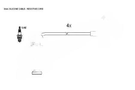 Провода ford 1.6-2.0 zetec, 4max 0608-41-0042P