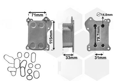Охолоджувач оливи, моторна олива, FIAT DOBLO (09-)/ OPEL CORSA 1.3 CDTi, Van Wezel 37013701
