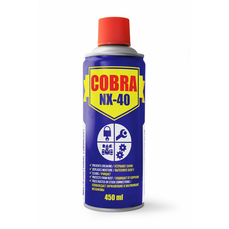 Multifunctional lubricant cobra nx-40, 450ml багатофункціональний спрей. універсальний проник, Nowax NX45400