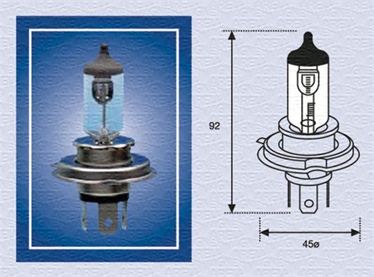 Лампа розжарювання, фара дальнього світла, Magneti Marelli 002156100000