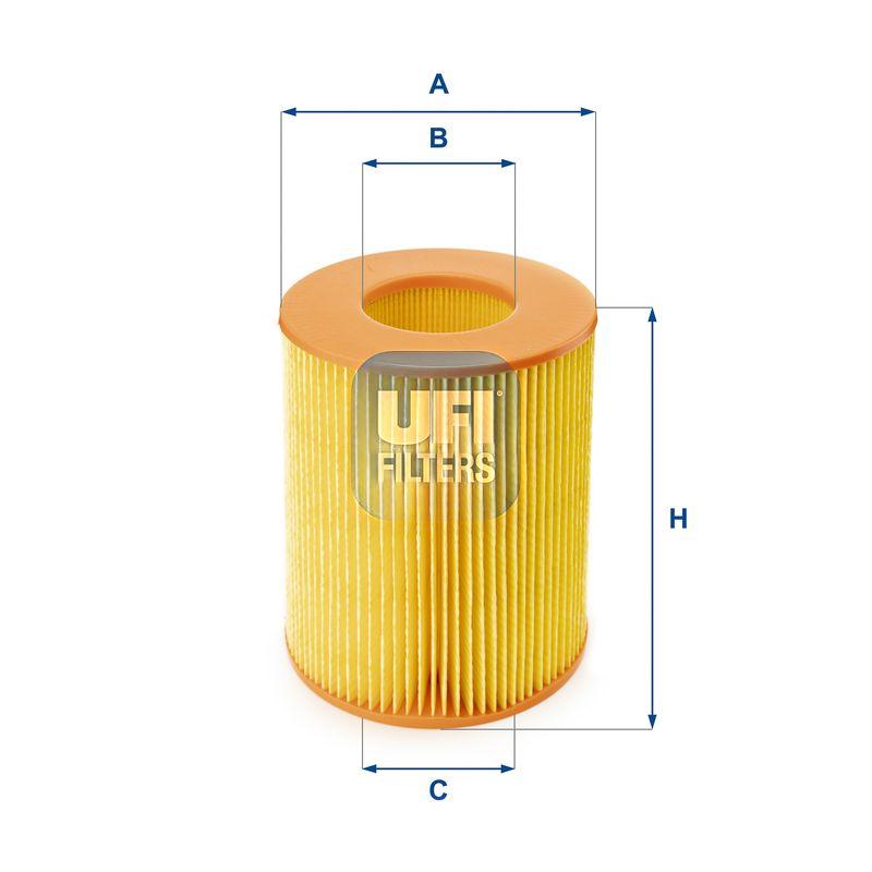 Повітряний фільтр, фільтрувальний елемент, Ufi 27.355.00