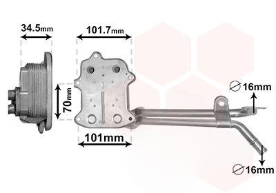 Охолоджувач оливи, моторна олива, Van Wezel 03013702