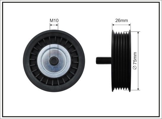 Відвідний/напрямний ролик, поліклиновий ремінь, Caffaro 500080