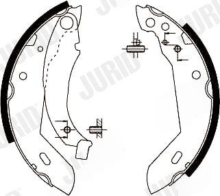 Комплект гальмівних колодок, Jurid 361313J