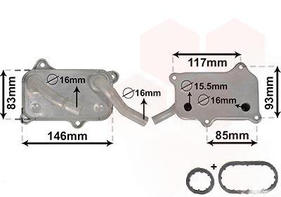 Охолоджувач оливи, моторна олива, Van Wezel 30003555